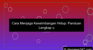 cara menjaga keseimbangan hidup