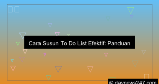 cara susun to do list