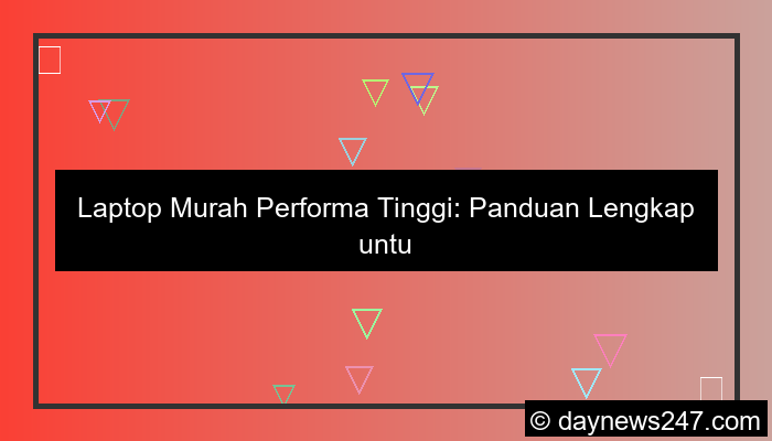 ilustrasi laptop murah performa tinggi