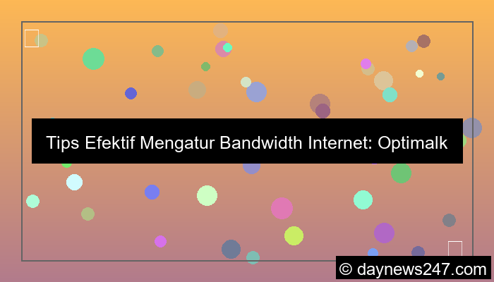 ilustrasi tips atur bandwidth