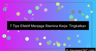 tips jaga stamina kerja